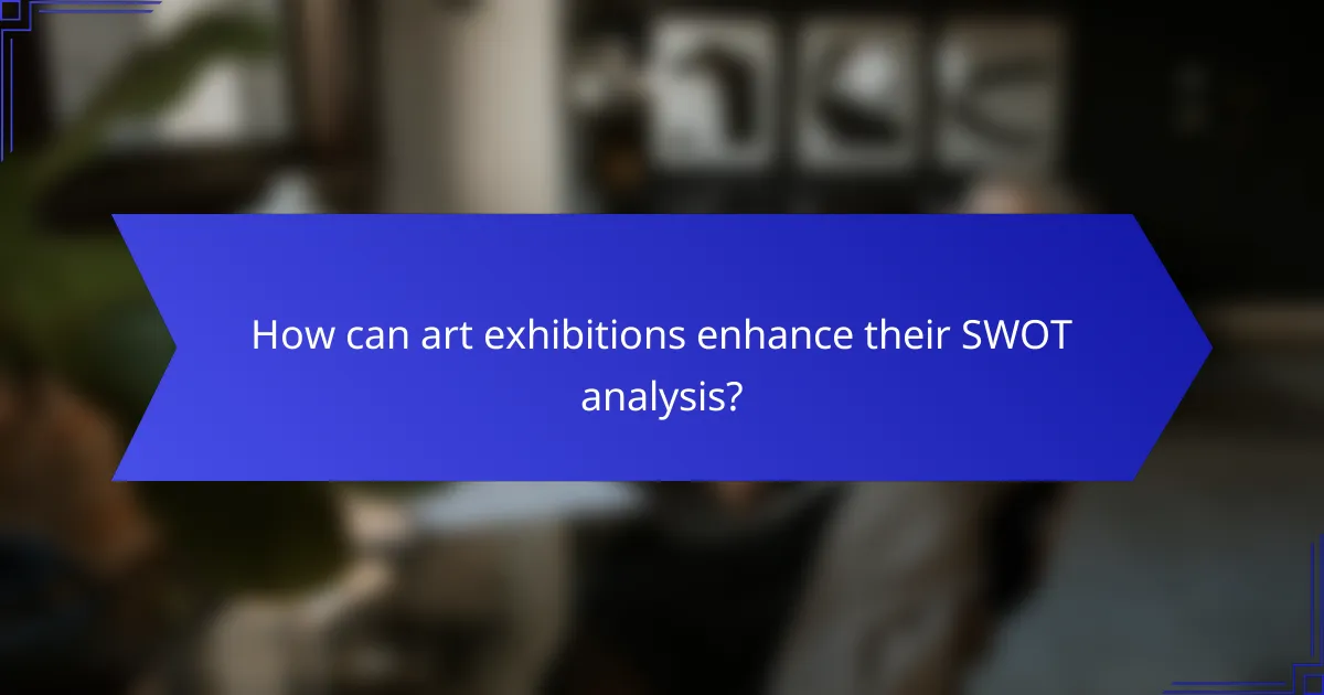 How can art exhibitions enhance their SWOT analysis?