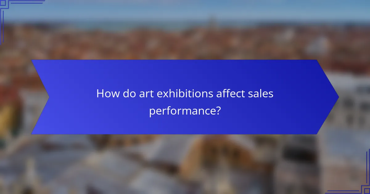 How do art exhibitions affect sales performance?