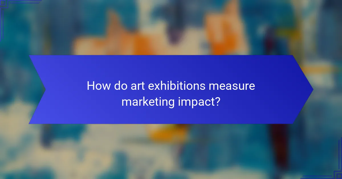 How do art exhibitions measure marketing impact?