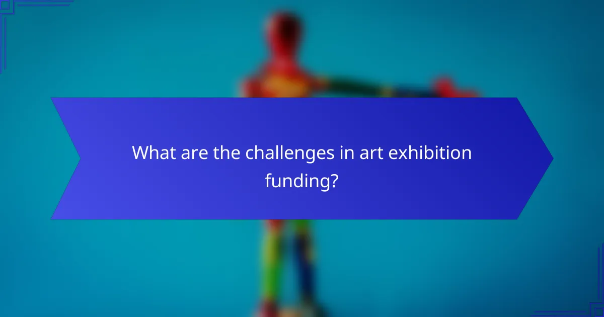 What are the challenges in art exhibition funding?