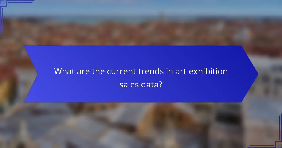 What are the current trends in art exhibition sales data?
