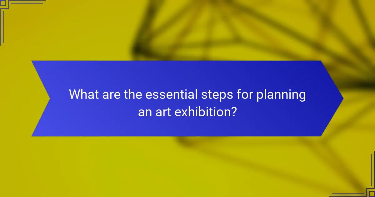 What are the essential steps for planning an art exhibition?