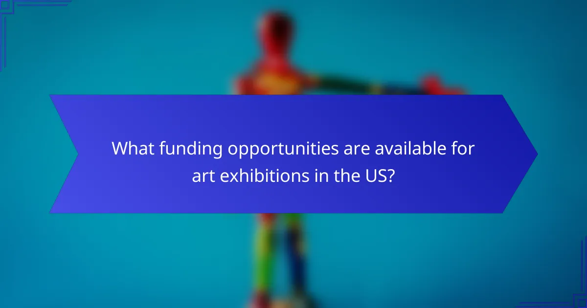 What funding opportunities are available for art exhibitions in the US?