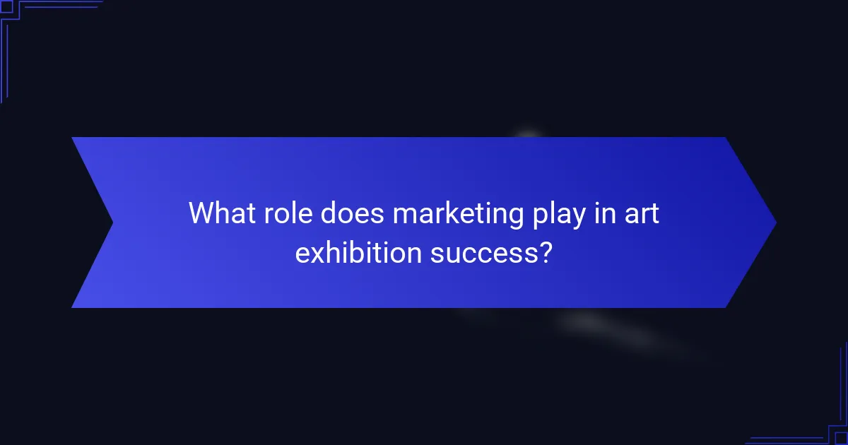 What role does marketing play in art exhibition success?