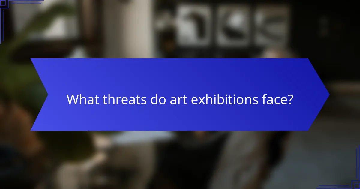 What threats do art exhibitions face?