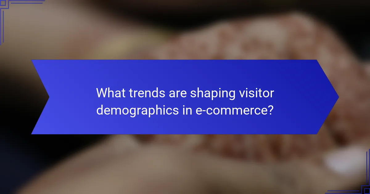 What trends are shaping visitor demographics in e-commerce?